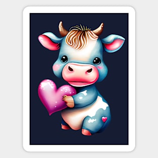 Valentine's Day Cow Magnet